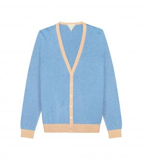 Cardigan twisté - bleu azur