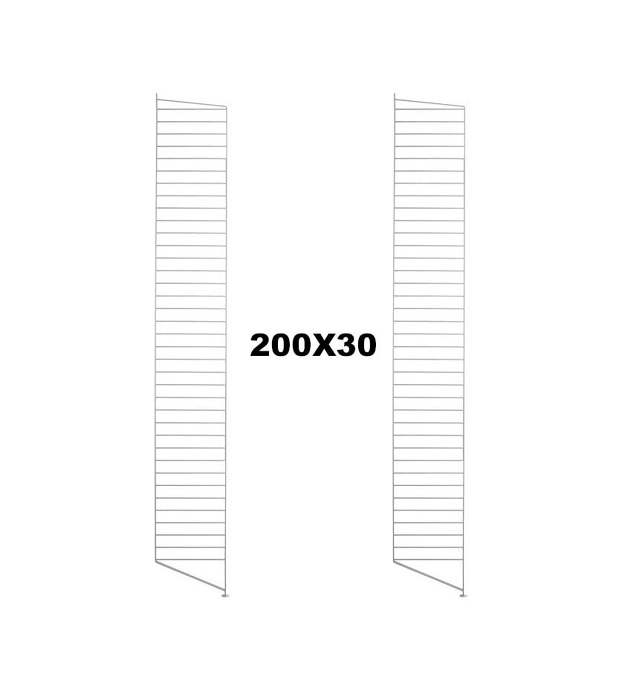 Montants d'étagères string 200x30cm par 2