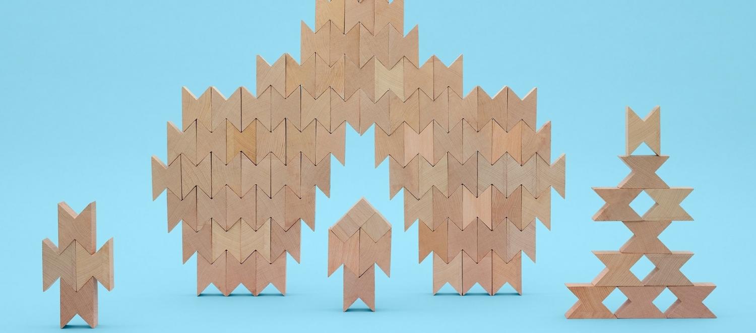 Twins wooden blocks