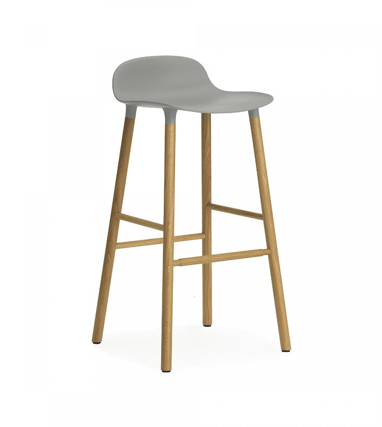 Tabouret de bar Form h75cm Pieds Bois