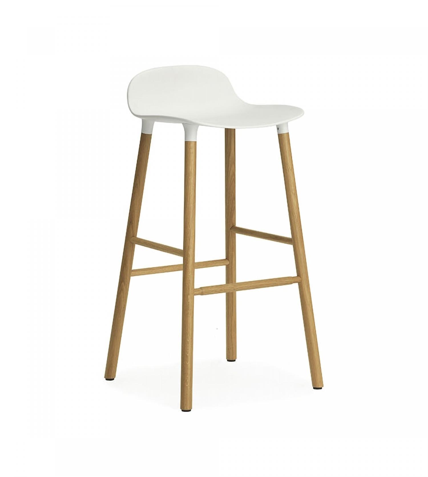 Tabouret de bar Form h75cm Pieds Bois