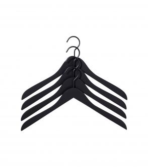 Set De 4 Cintres Slim WENKO - En Métal Chromé Avec Revêtement Antidérapant, Longueur 42 Cm, Design Fin Pour Chemises Et Vestes
