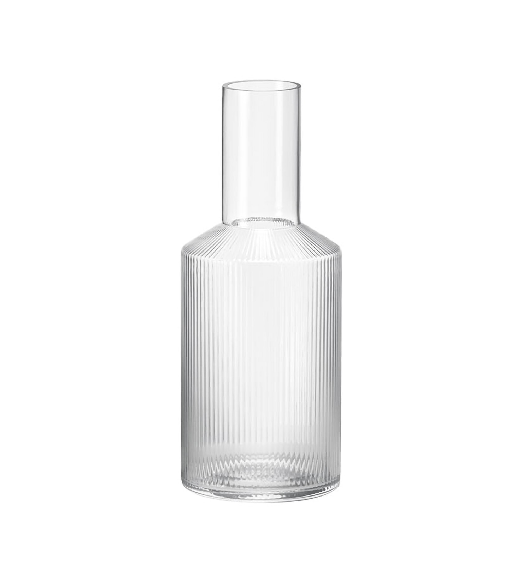 Carafe Ripple et son verre - Ferm Living Fumé, Transparent