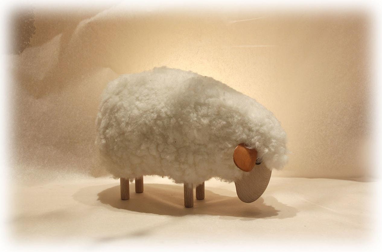 Sheep Mouton réaliste tête baissée 16cm