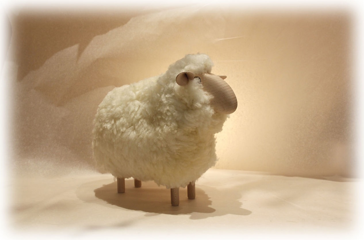 Sheep mouton tête droite H20cm