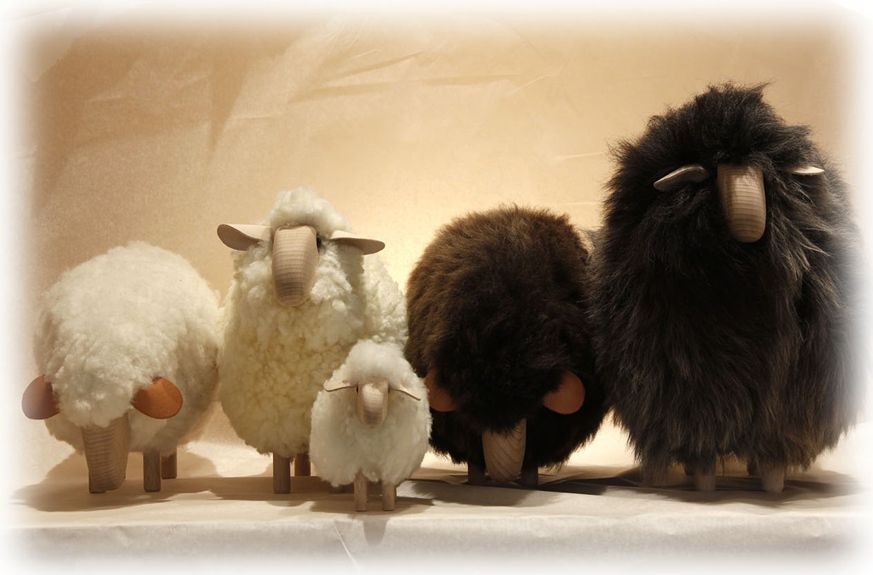 Sheep mouton tête droite H20cm