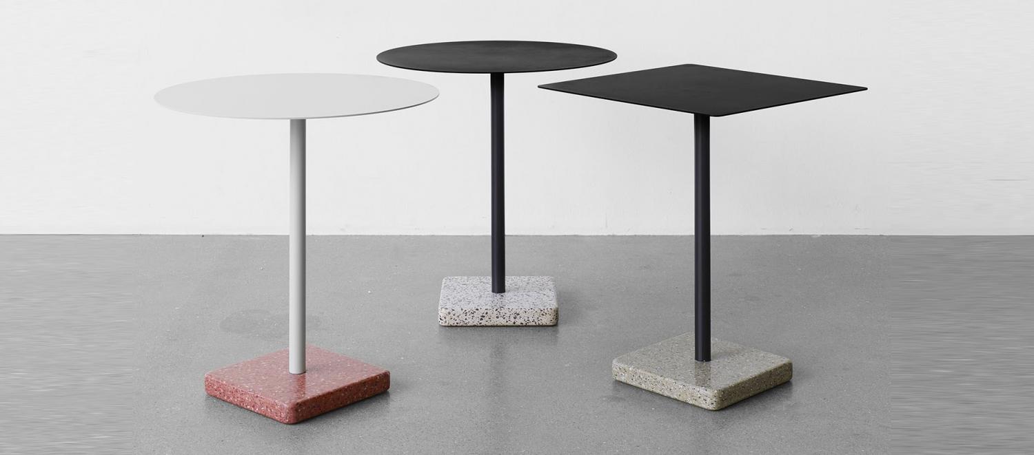 Table ronde terrazzo Ø70 cm x H74 cm