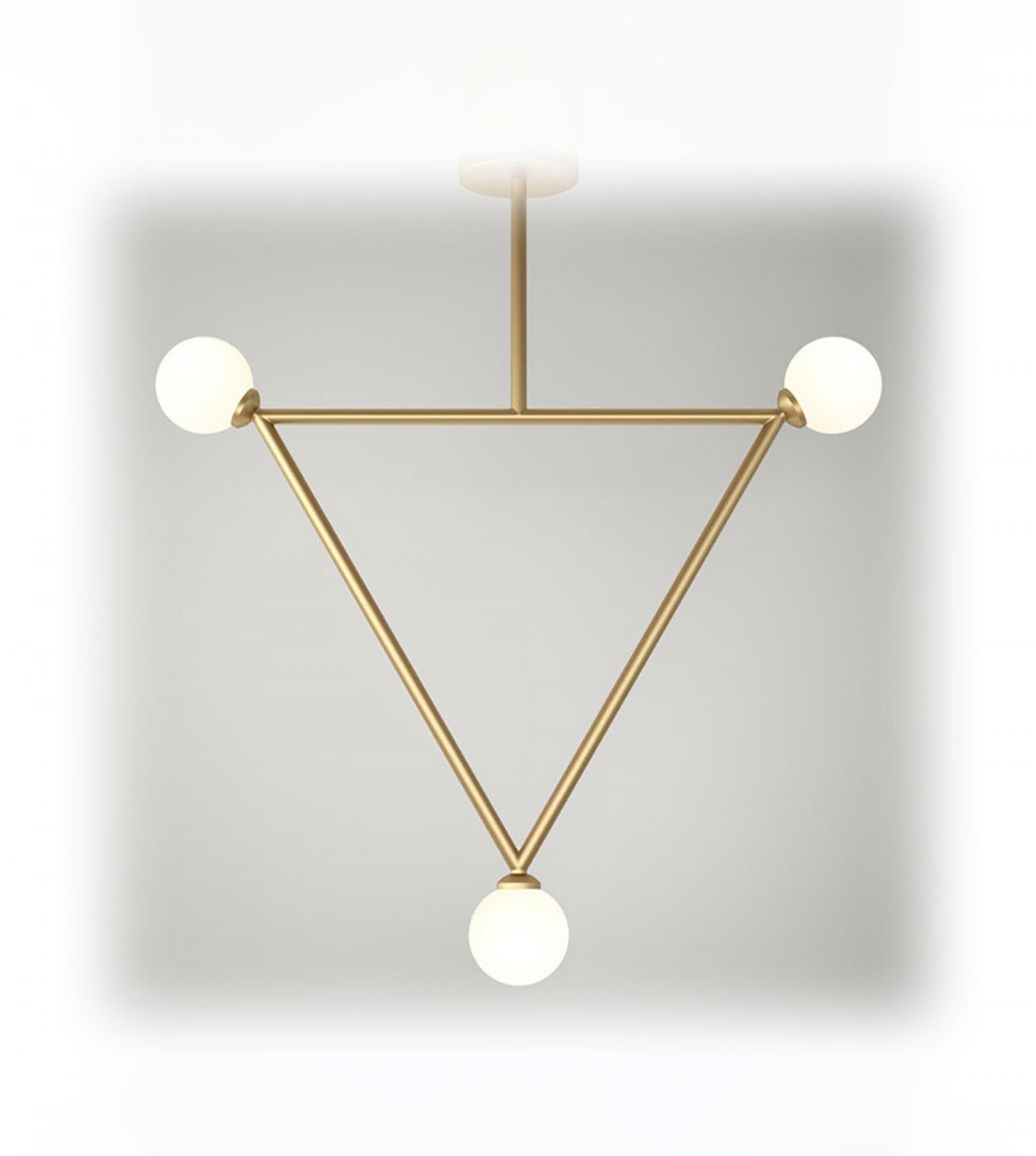 Suspension Triangle Pendant - 3 globes