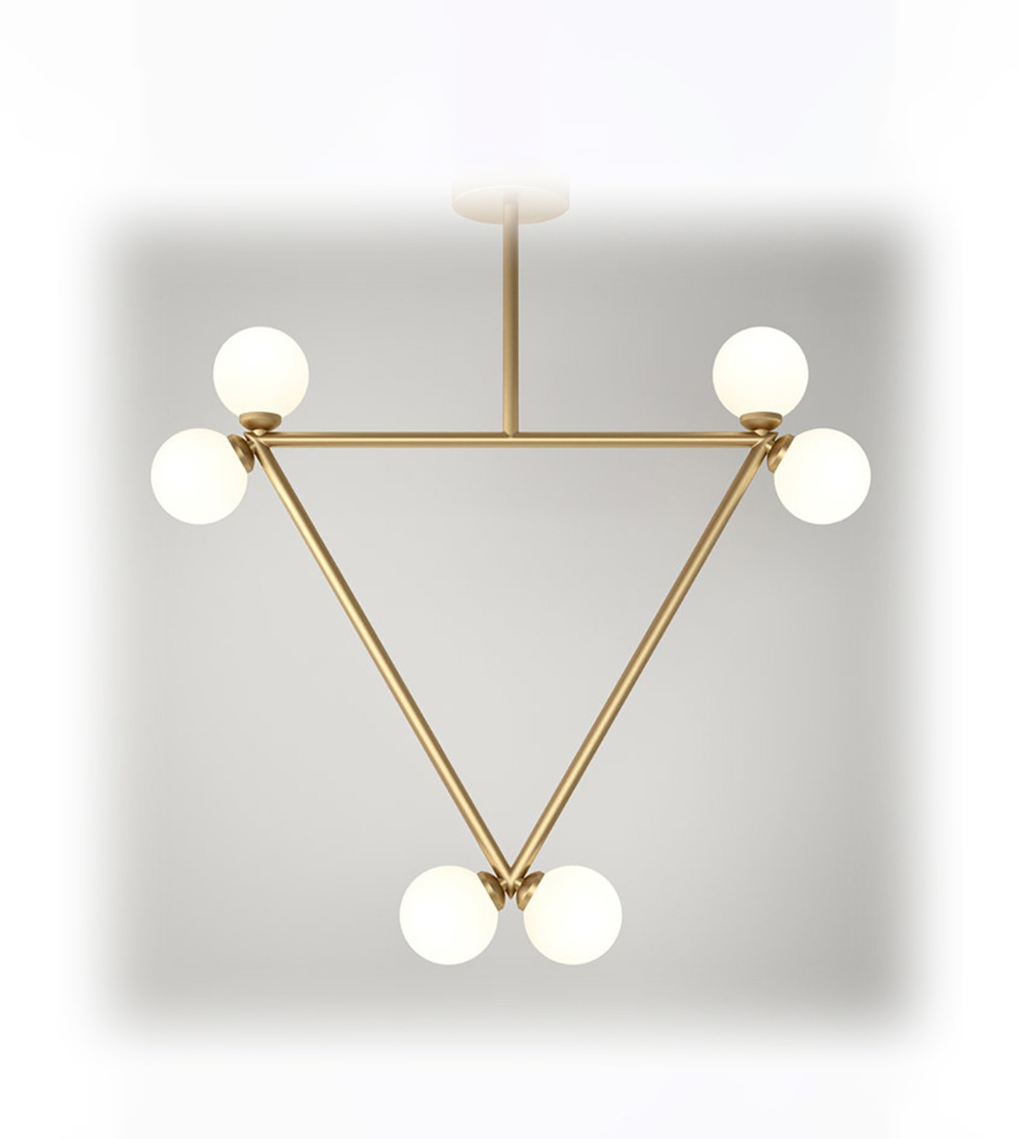 Suspension Triangle Pendant - 6 globes