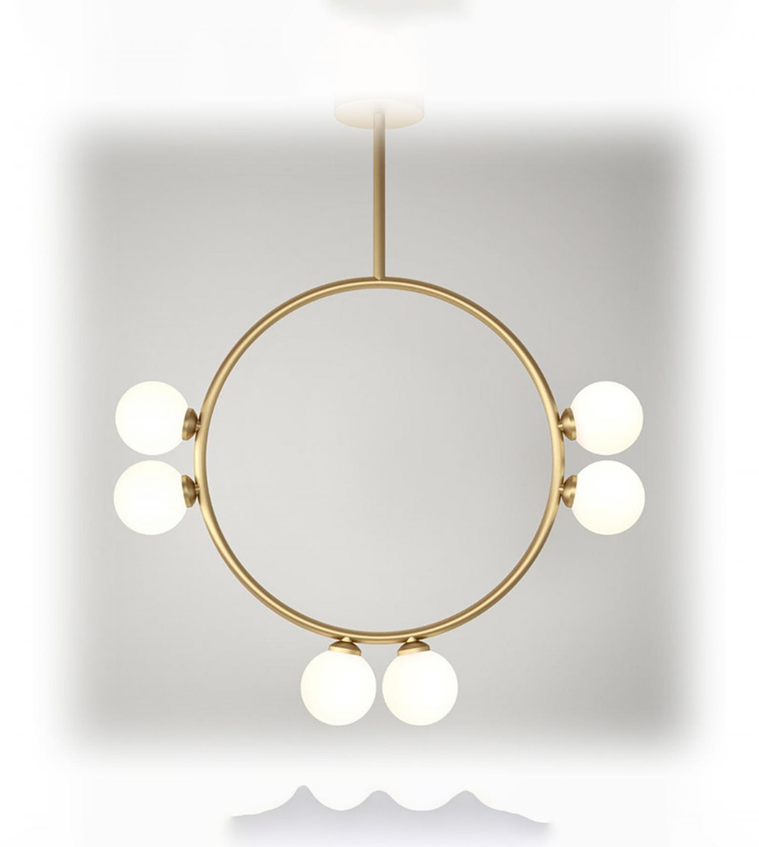 Suspension Circle Pendant - 6 globes