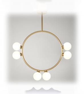 Suspension Circle Pendant - 6 globes