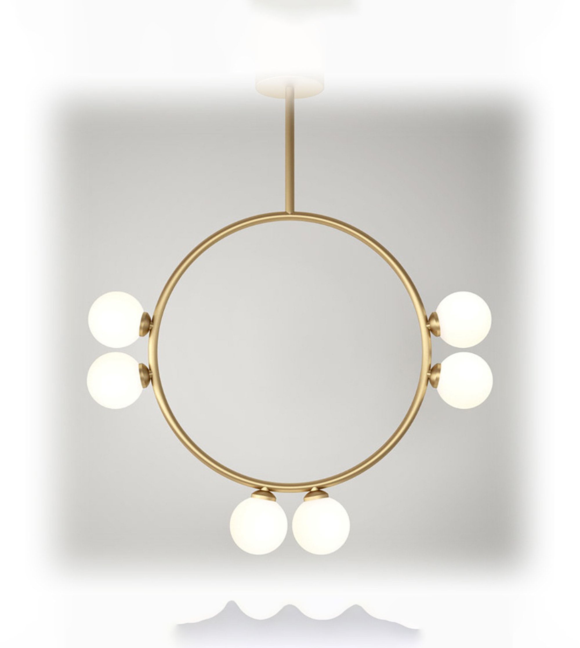 Suspension Circle Pendant - 6 globes