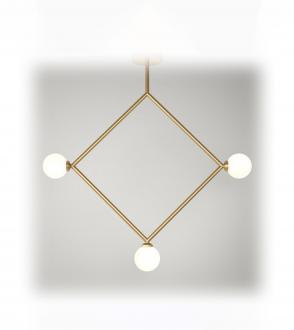 Suspension Rhombus pendant - 3 globes