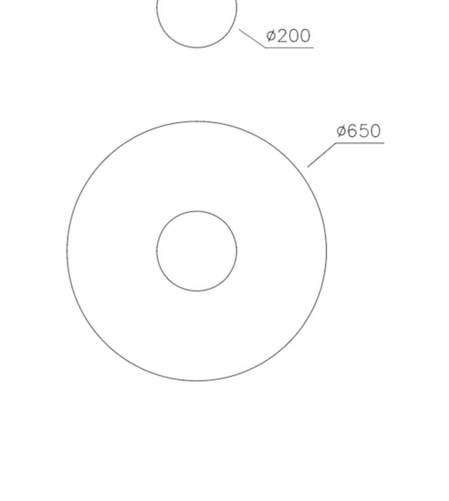 Plafonnier Plate and sphere