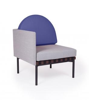 Fauteuil Grid - Accoudoir à droite et coussin rond