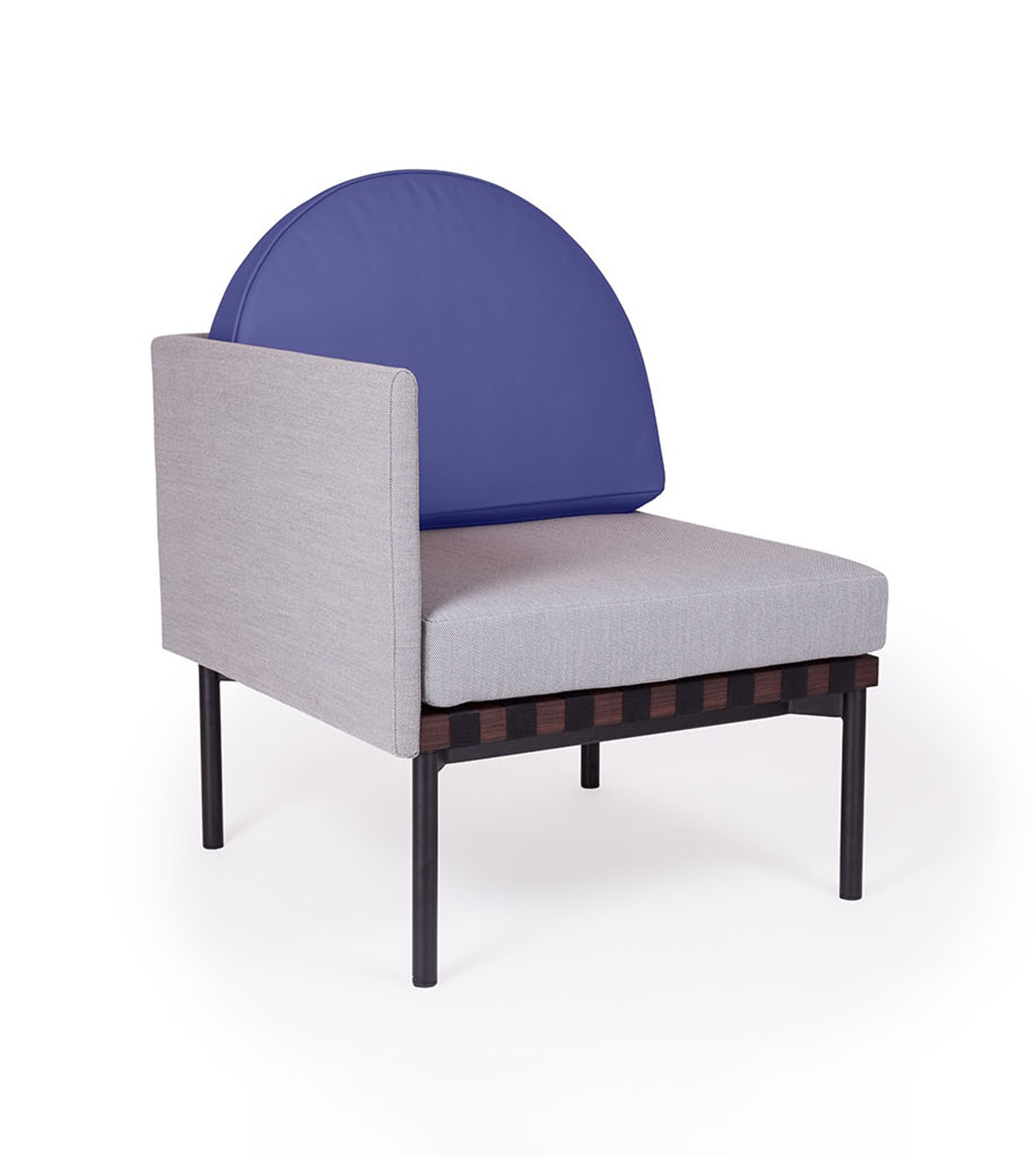 Fauteuil Grid - Accoudoir à droite et coussin rond