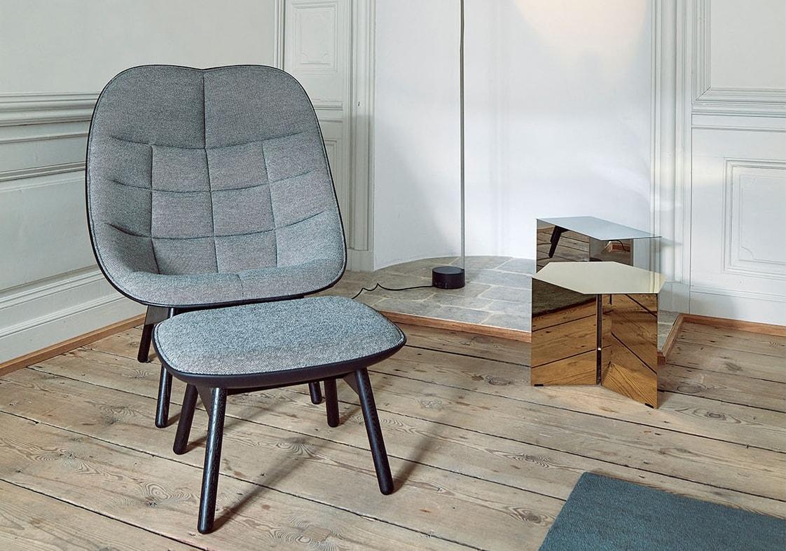 FAUTEUIL UCHIWA QUILT ( VERSION MATELASSÉE ) + OTTOMAN