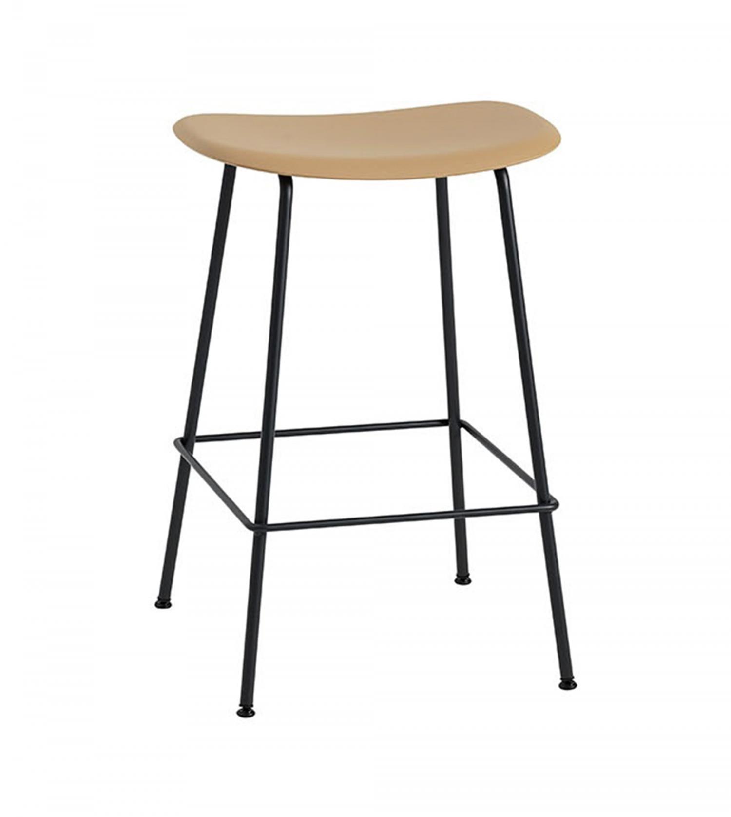 Tabouret Fiber - H65cm - Piètement tubulaire