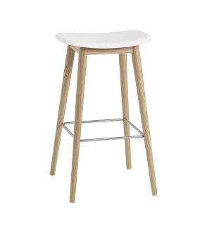 Tabouret Fiber - H75 - Piètement bois