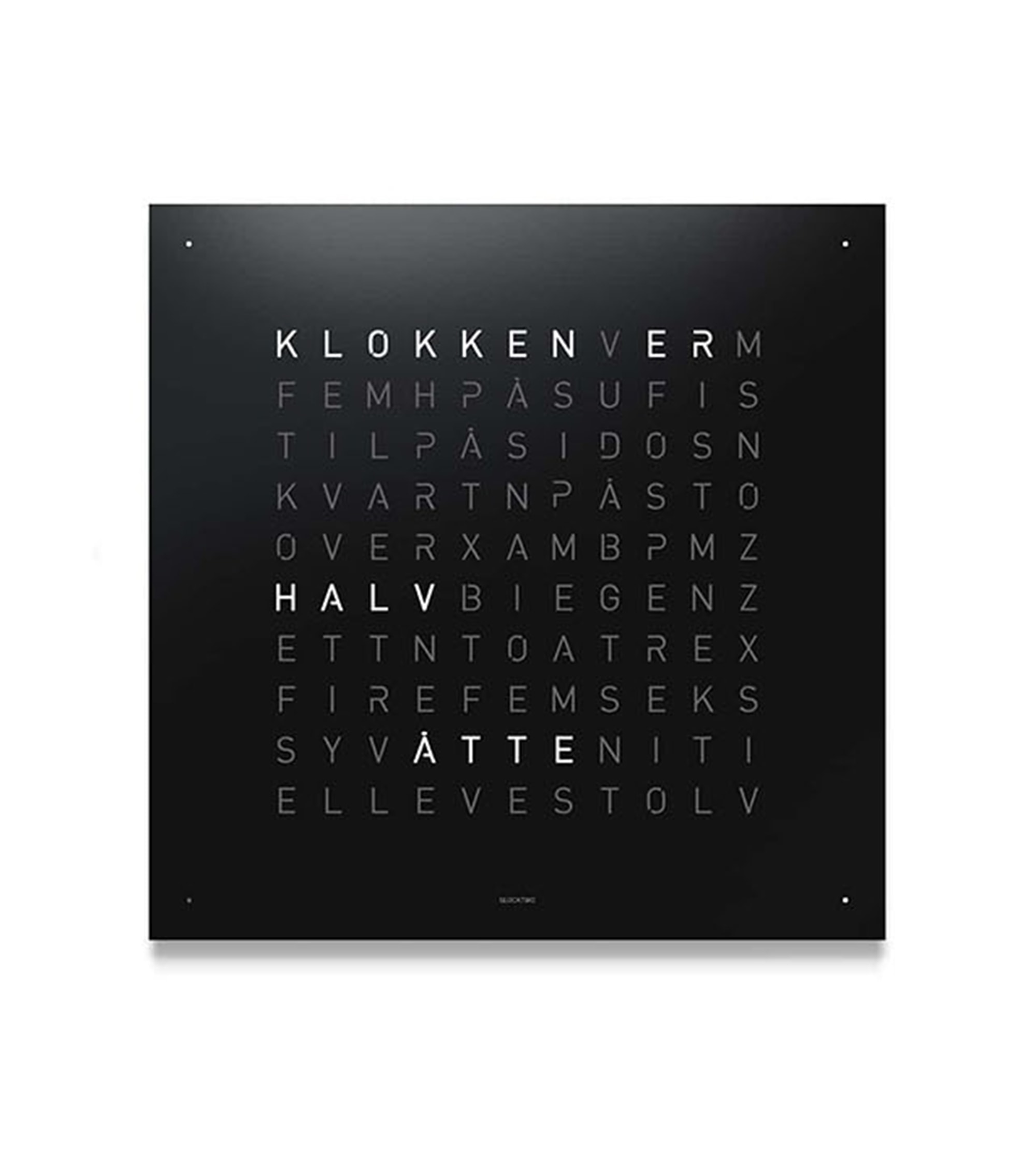 Horloge Qlocktwo Classic Black pepper BLOU