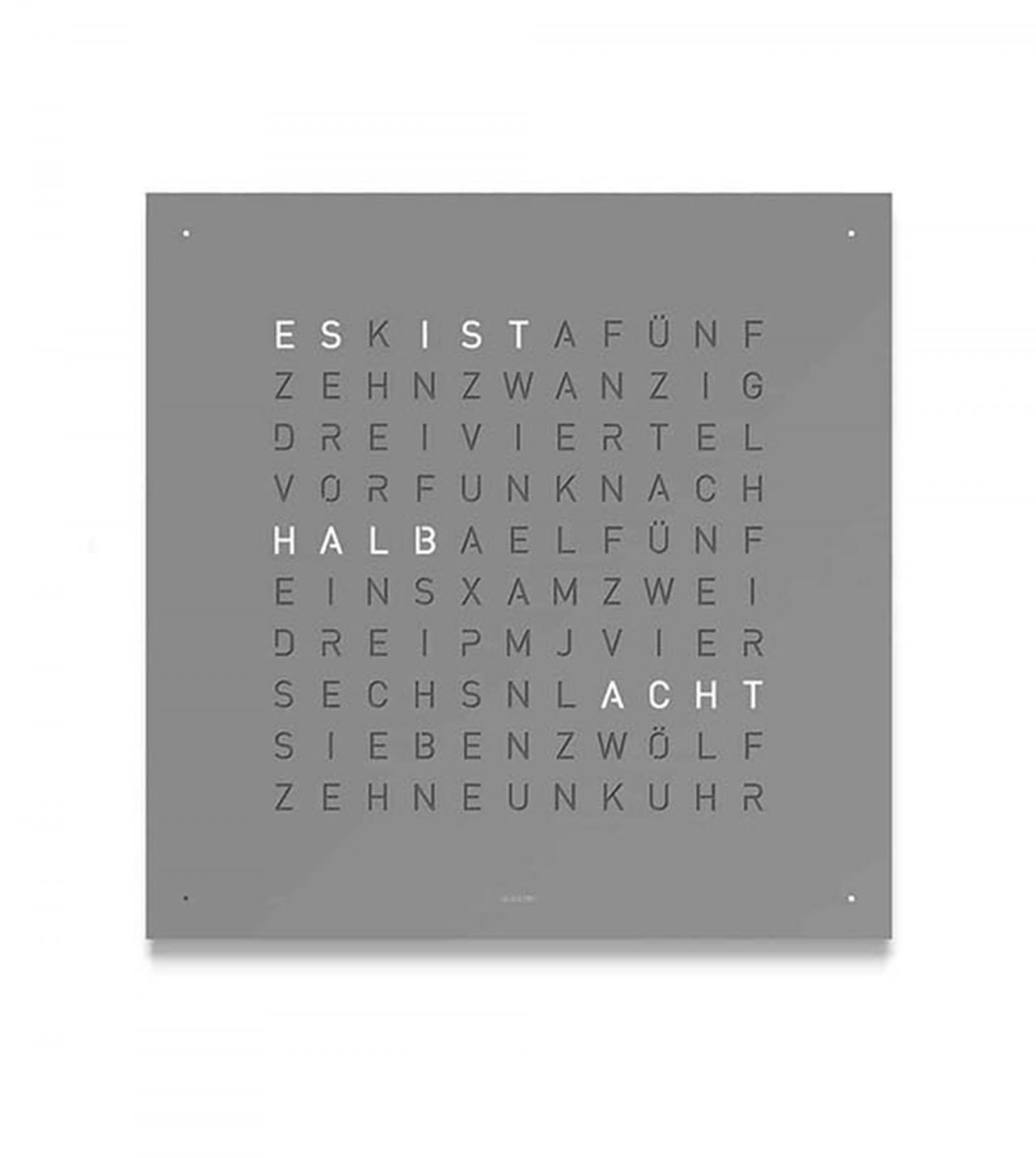 Horloge Qlocktwo Classic grey pepper BLOU