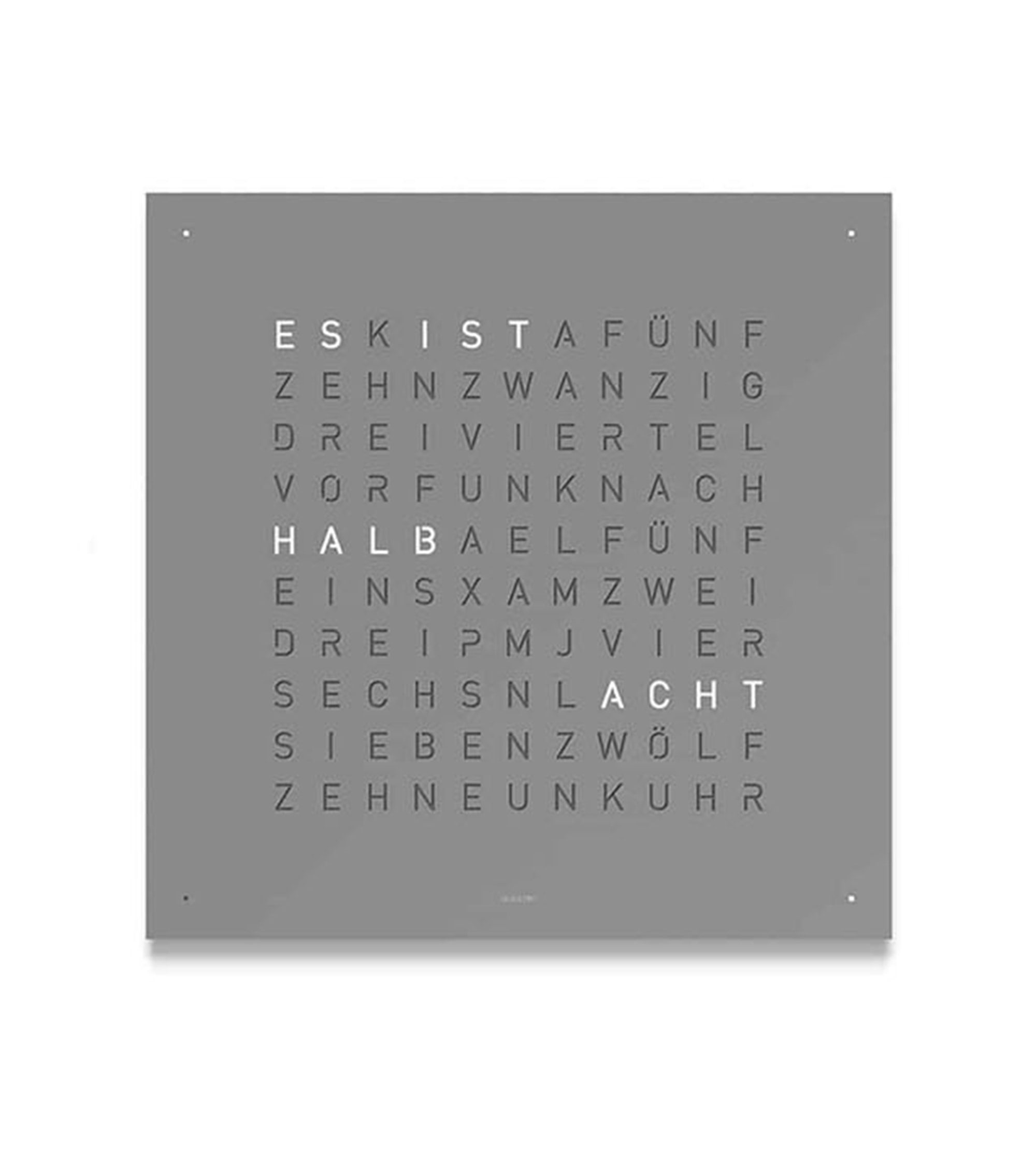 Horloge Qlocktwo Classic grey pepper BLOU