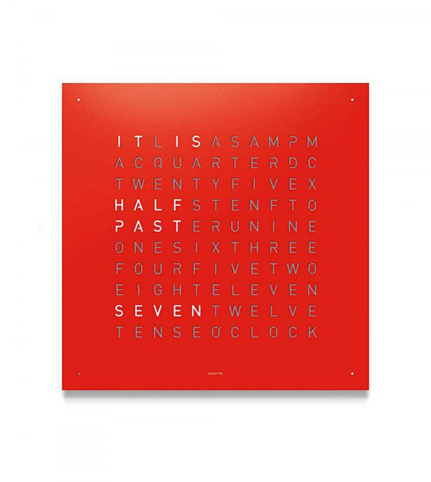 Horloge Qlocktwo Classic Red pepper BLOU