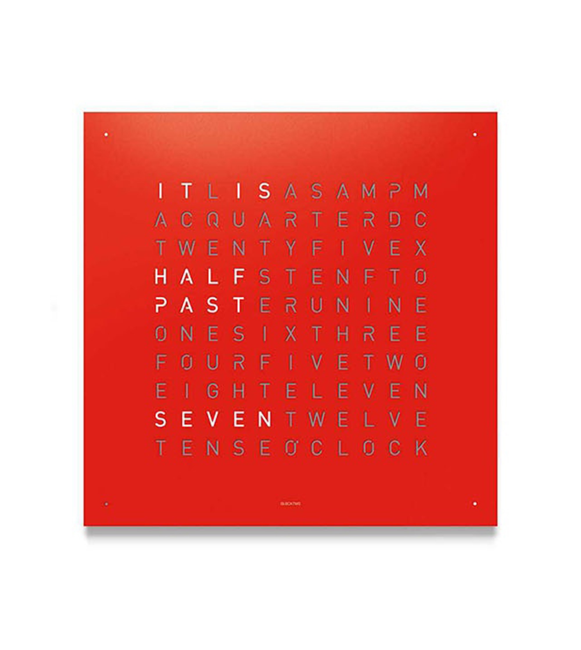 Horloge Qlocktwo Classic Red pepper BLOU