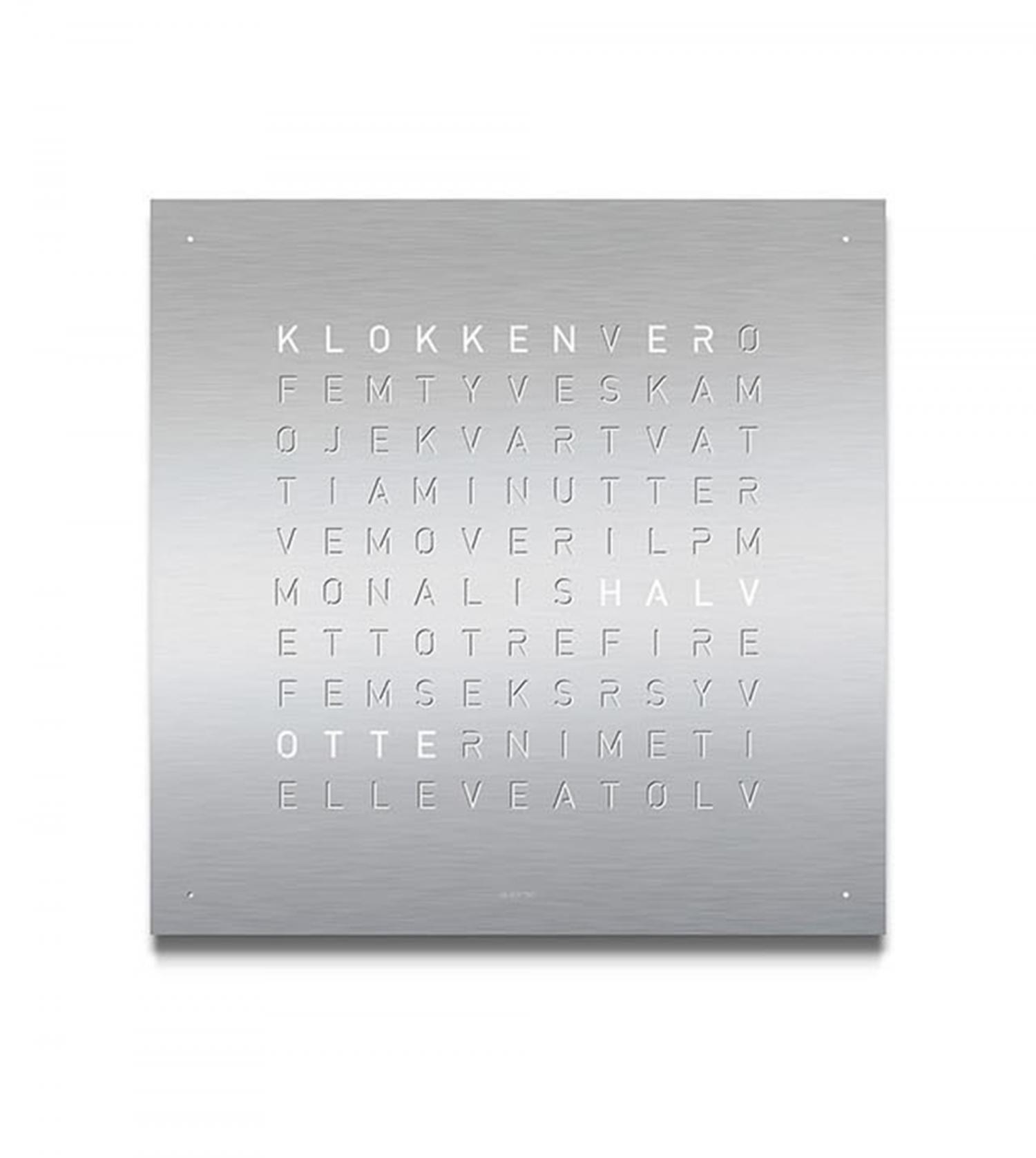 Horloge Qlocktwo Classic stainless steel BLOU