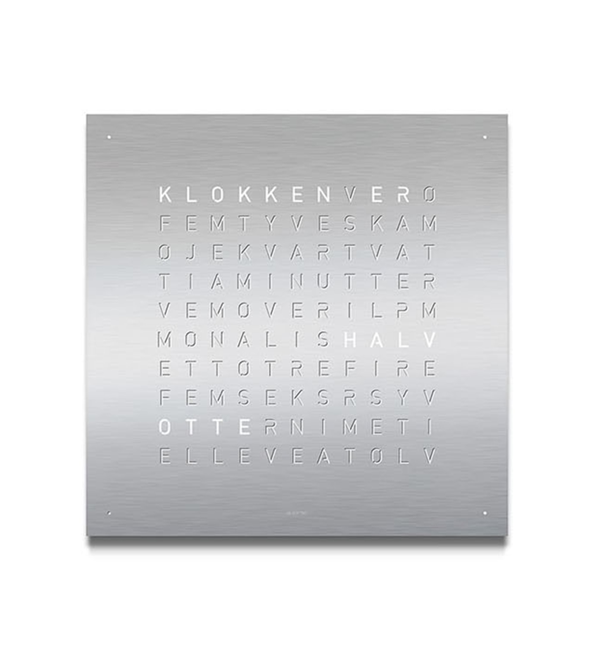 Horloge Qlocktwo Classic stainless steel BLOU