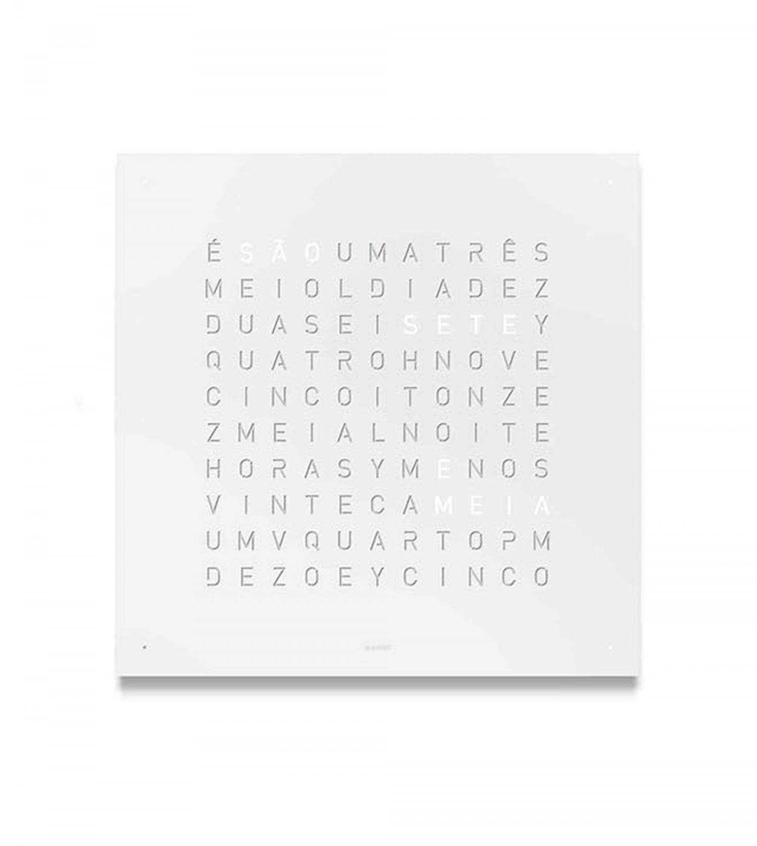 Horloge Qlocktwo Earth Classic 45x45 cm White Pepper Qlocktwo BLOU
