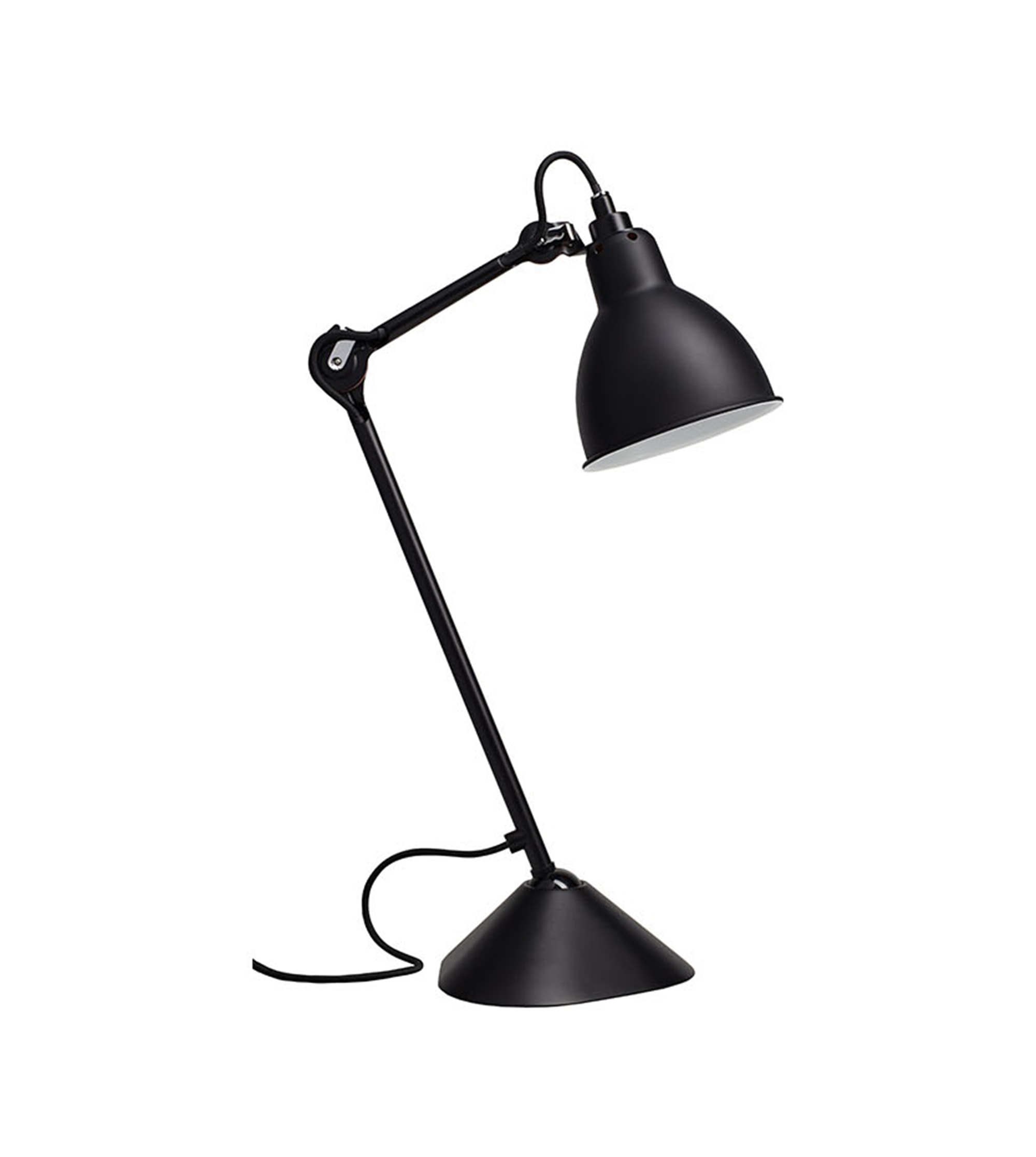 Lampe de table gras n°205 - Noir Noir satin Rond - DCW éditions