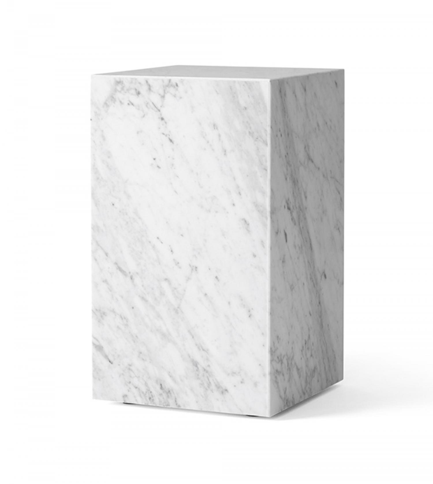 Table d'appoint Plinth haute Menu marbre blanc
