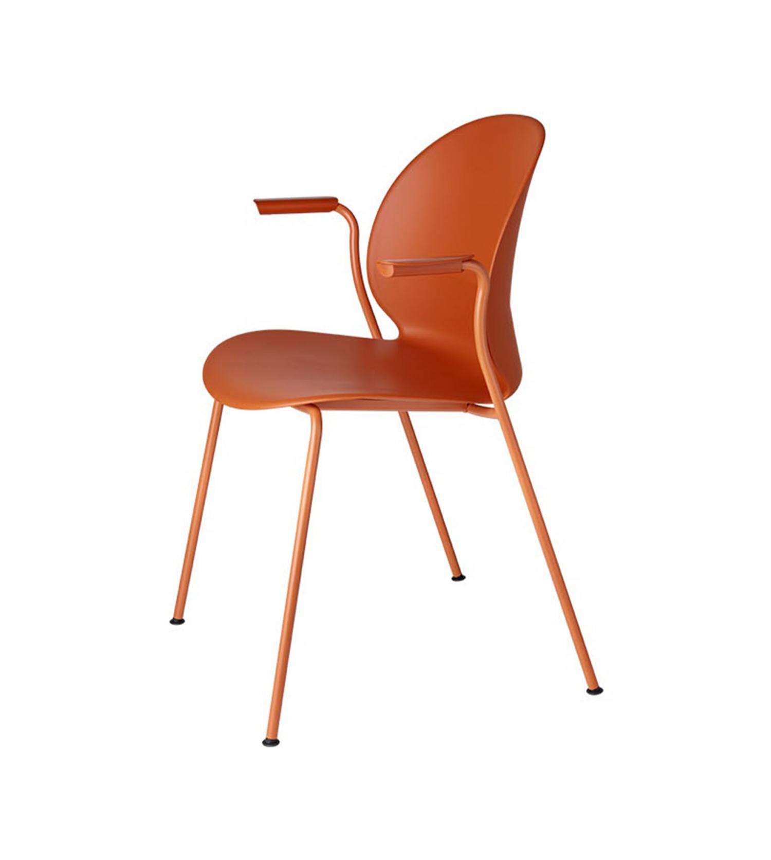 Chaise N02 Recycle avec accoudoirs - Orange Foncé