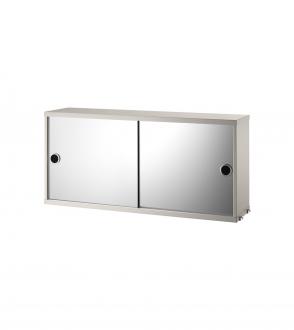 Cabinet 2 portes coulissantes miroir - 78x20cm