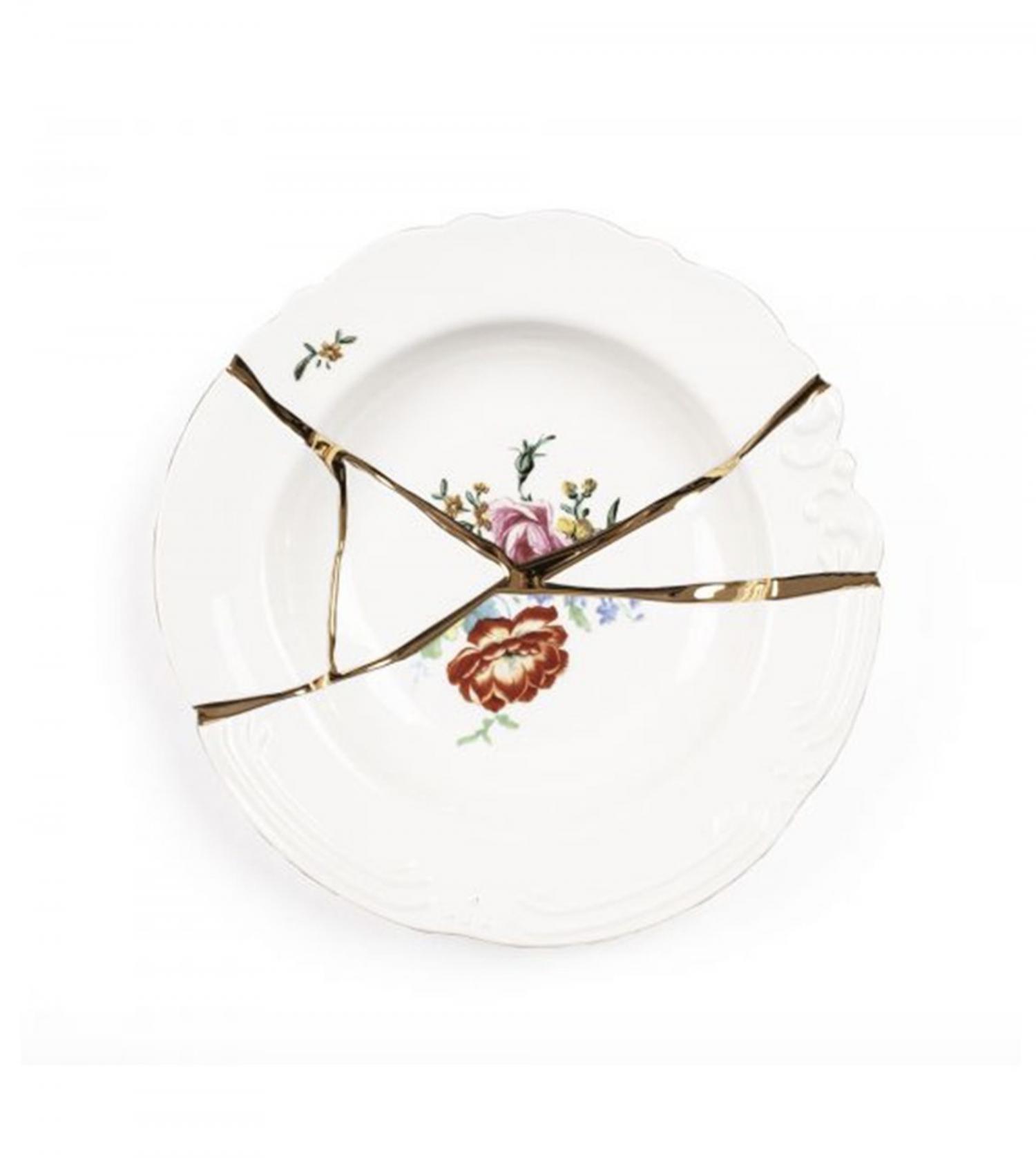 Assiette à soupe Kintsugi