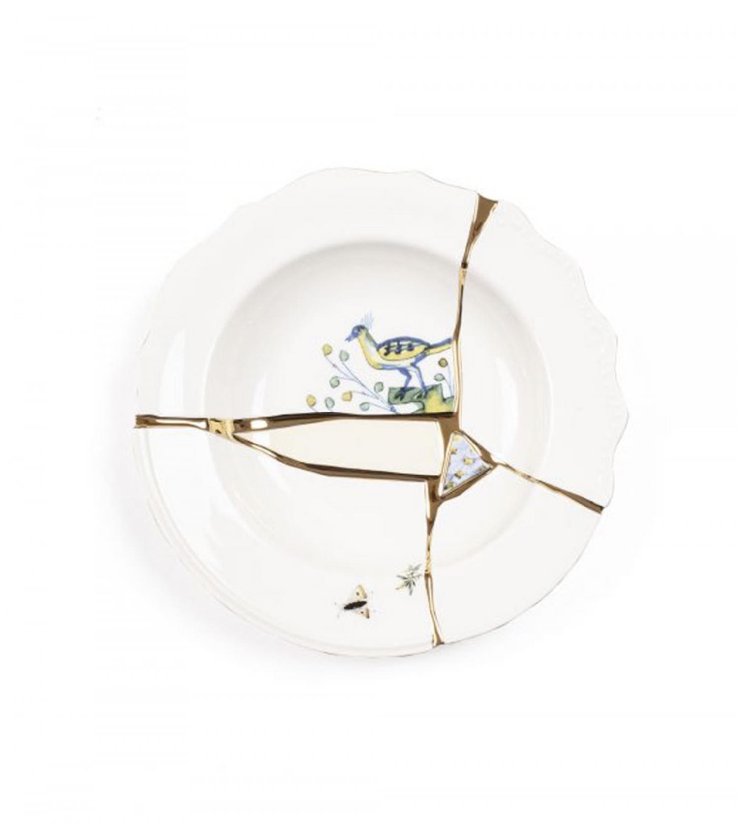 Assiette à soupe Kintsugi