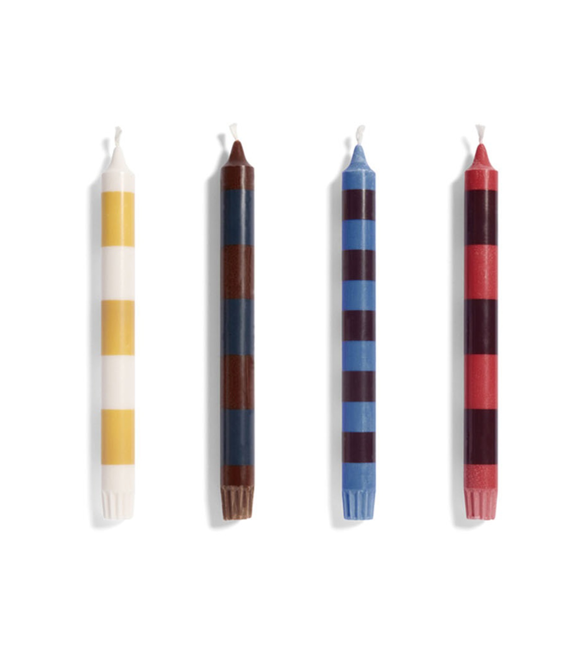 set de 4 bougies Stripe candle HAY