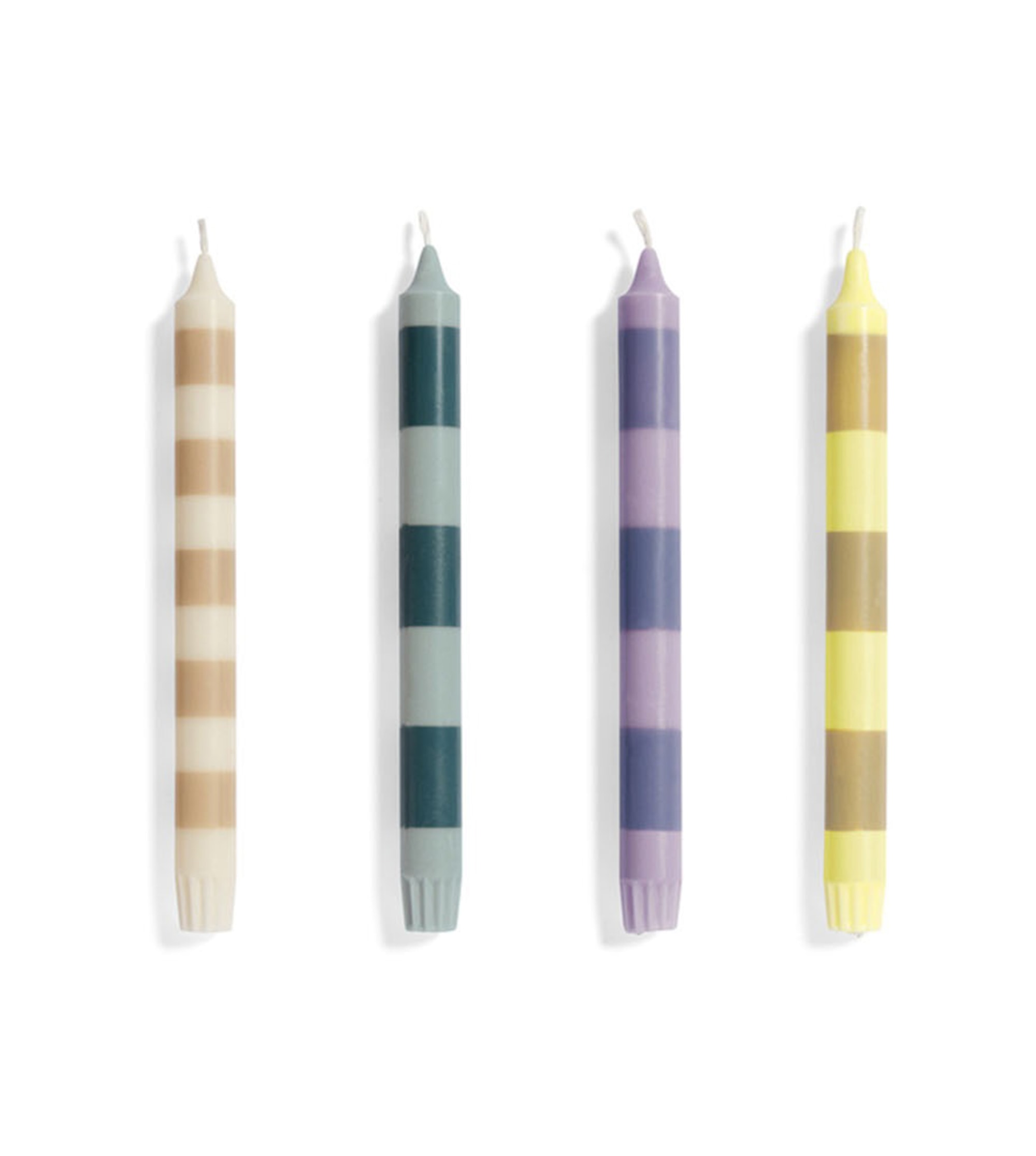 set de 4 bougies Stripe candle HAY