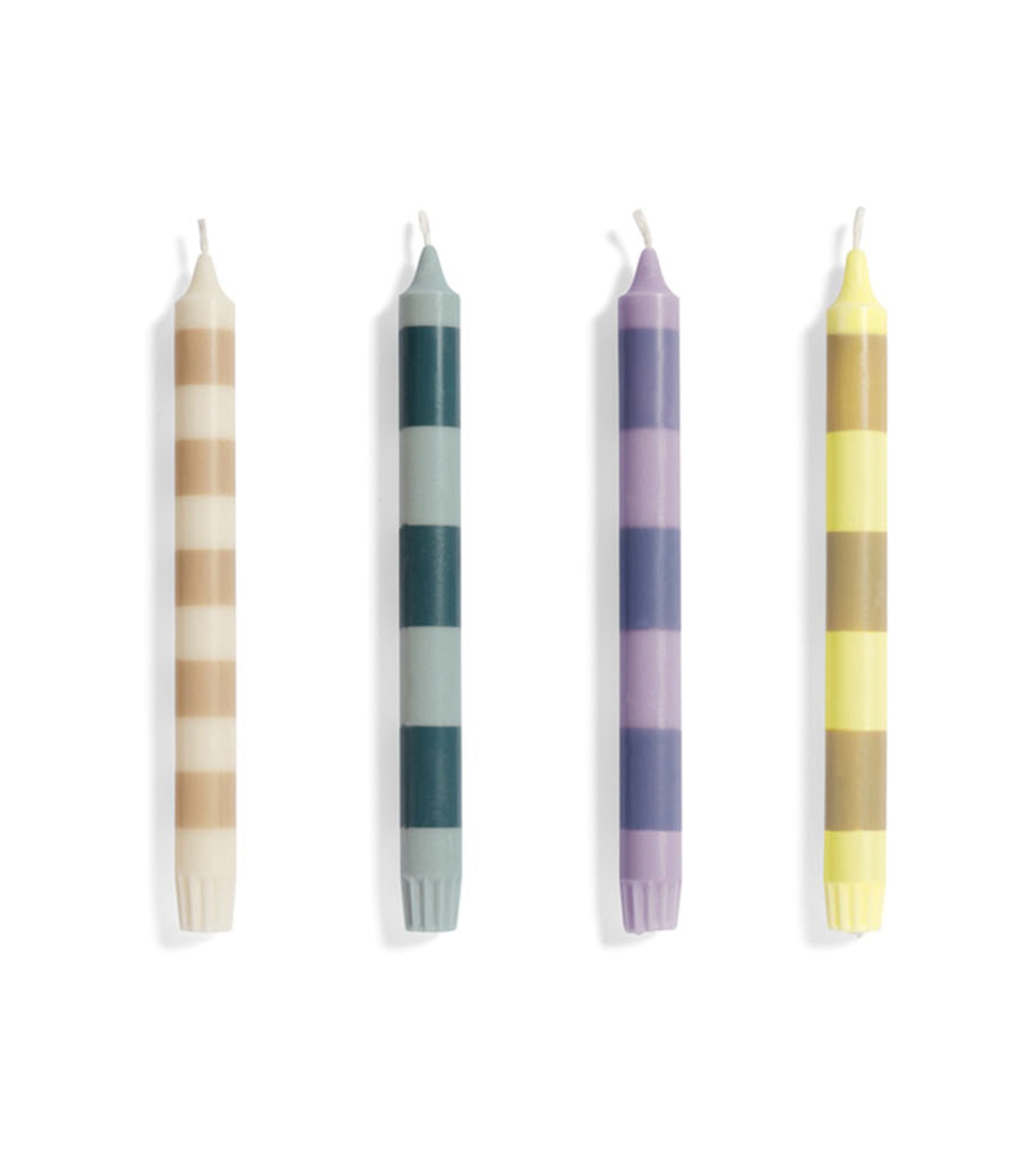 set de 4 bougies Stripe candle HAY