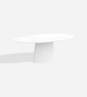 Table Ankara Ovale - 200x100x76 cm - Plateau Marbre