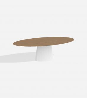 Table Ankara Ovale - 250x120x76 cm - Plateau Chêne