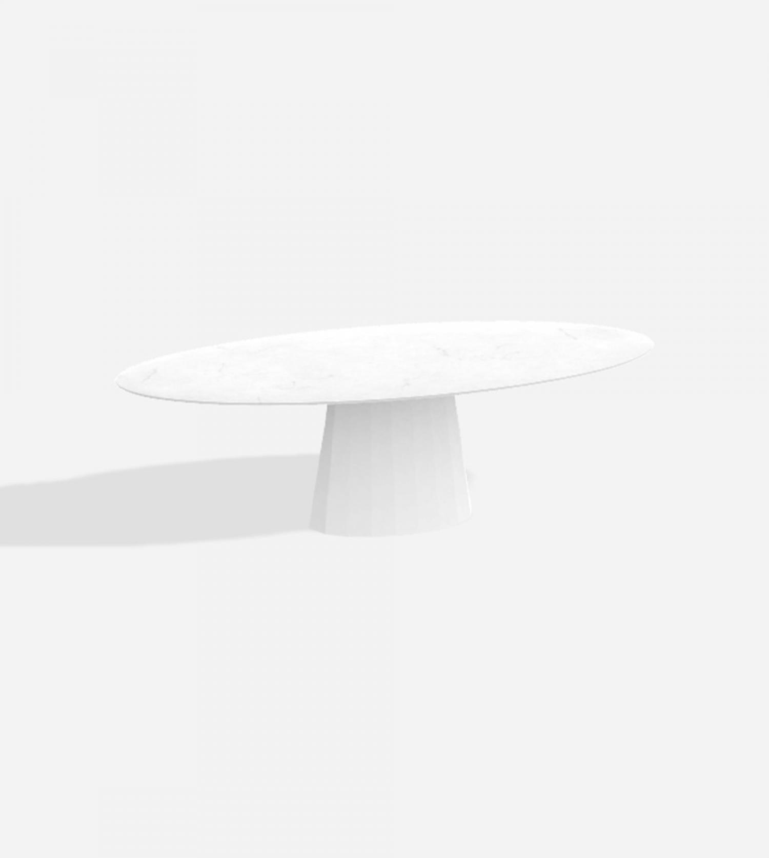Table Ankara Ovale - 250x120x76 cm - Plateau Marbre