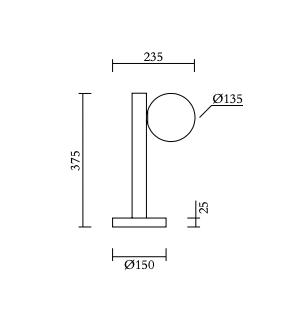 Lampe de table - tube with...