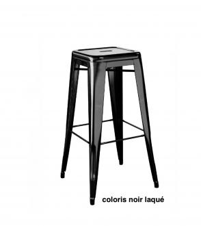 Tabouret H80cm - Noir brillant