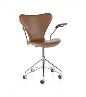 Chaise de bureau avec accoudoirs Series 7 tapissée