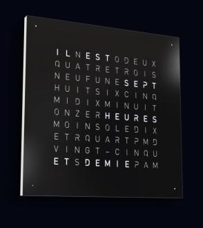 Horloge Qlocktwo Earth Classic 45x45 cm - Corpus blanc